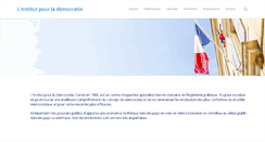 Desktop Screenshot of institutpourlademocratie.com